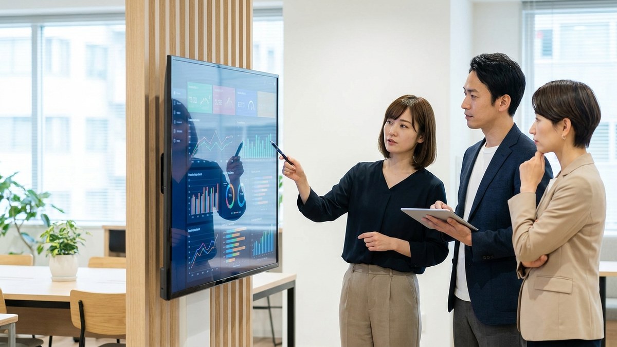 AIに支えられて準備を進める現場メンバー